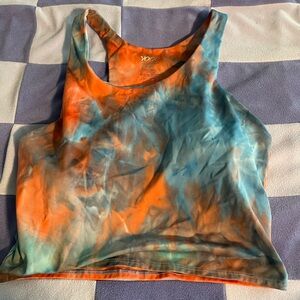 VOGO Athletica pink and Blue Tie-Dye Tank Top
